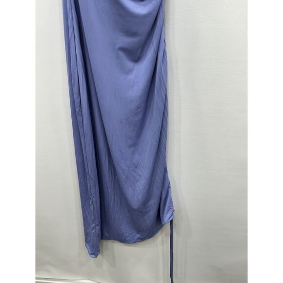 NWT Shades of Rose Womens One Shoulder Maxi Dress Ruched Side Purple Size M - Picture 4 of 10